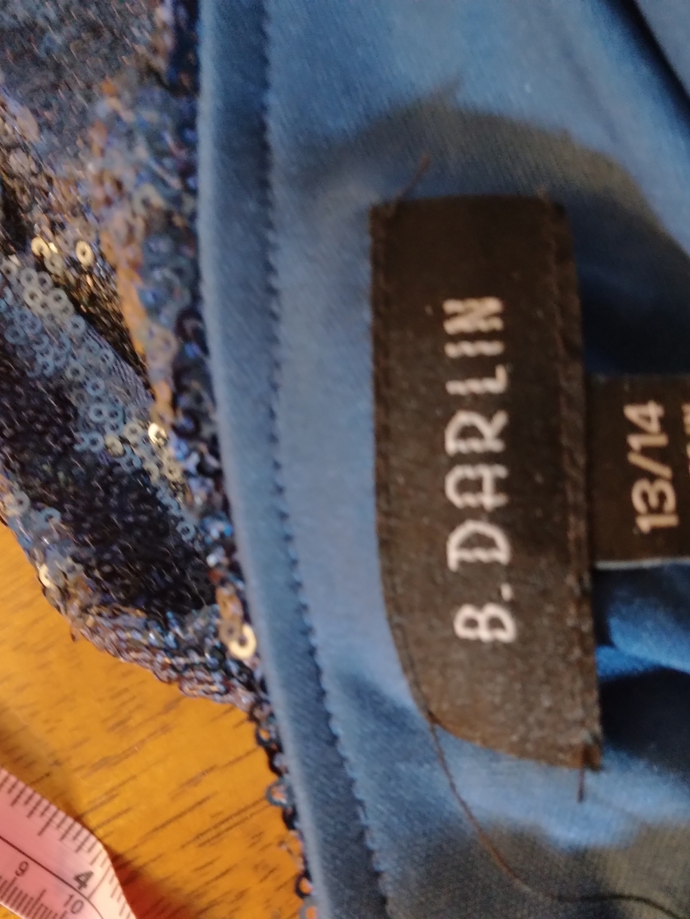 B. Darlin Navy Sequin Cocktail Dress - Picture 5 of 5